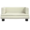 vidaXL Hundebett Creme 60x40x30 cm Kunstleder