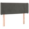 vidaXL Kopfteil mit Ohren Dunkelgrau 103x16x78/88 cm Samt
