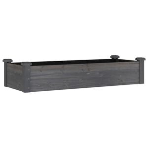 vidaXL Hochbeet mit Einsatz Grau 120x45x25 cm Massivholz Tanne