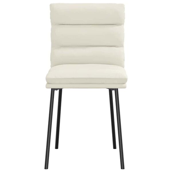 vidaXL Esszimmerstühle 4 Stk. Creme Samt