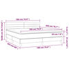 vidaXL Boxspringbett mit Matratze & LED Schwarz 180x200 cm Stoff