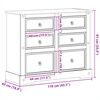 vidaXL Kommode Corona 110x43x91 cm Massivholz Kiefer
