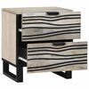 vidaXL Nachttisch 2 pcs Wei&szlig; und Schwarz 40 x 33 x 46 cm