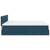 vidaXL Ottoman-Bett mit Matratzen Dunkelblau 160x200 cm Samt