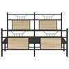 vidaXL Bettgestell ohne Matratze Sonoma-Eiche 140x190 cm Holzwerkstoff