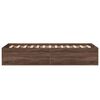 vidaXL Bettgestell Braun Eichen-Optik 90x200 cm Holzwerkstoff