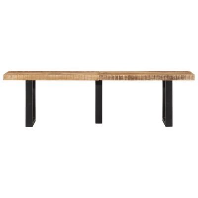 vidaXL Bank 160 cm Raues Mangoholz und Stahl