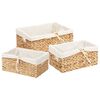 vidaXL Aufbewahrungsk&ouml;rbe 3 pcs Natur Wasserhyazinthe