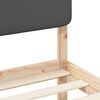 vidaXL Bettgestell mit gepolstertem Kopfteil Dunkelgrau 120 x 200 cm