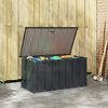 vidaXL Gartenlagerbox Schwarz 101 x 56,5 x 50 cm Stahl