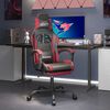 vidaXL Gaming-Stuhl mit Fu&szlig;st&uuml;tze Schwarz und Weinrot Kunstleder