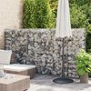 vidaXL Gabionenwand mit Abdeckung Verzinkter Stahl 100&times;20&times;150 cm