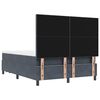 vidaXL Boxspringbett mit Matratze Dunkelgrau 160 x 200 cm Samt