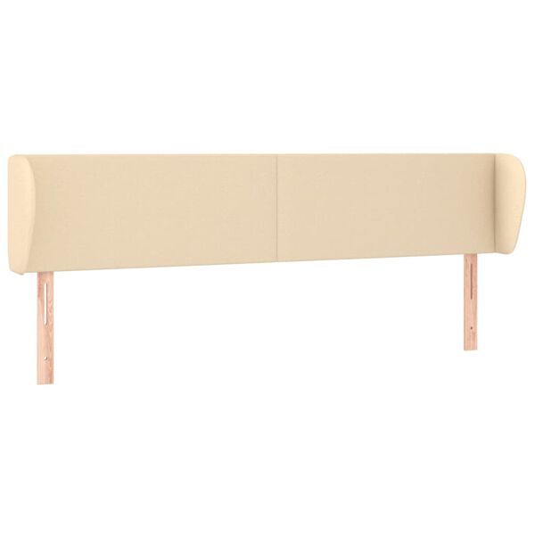 vidaXL Kopfteil mit Ohren Creme 163x23x78/88 cm Stoff