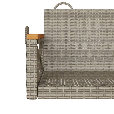 vidaXL Hängebank Grau 109x62x40 cm Poly Rattan