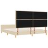 vidaXL Bettgestell mit Kopfteil Creme 180 x 200 cm Stoff