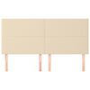 vidaXL Kopfteil Creme 160x5x118/128 cm Stoff