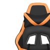 vidaXL Gaming-Stuhl mit Massage & Fu&szlig;st&uuml;tze Schwarz Orange Kunstleder