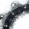 vidaXL Weihnachtsballkr&auml;nze 2 pcs Wei&szlig; und Silber 33 x 33 x 7 cm