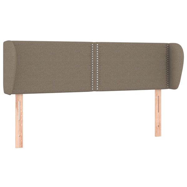 vidaXL Kopfteil mit Ohren Taupe 147x23x78/88 cm Stoff