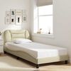 vidaXL Bettgestell ohne Matratze "Hvar" Creme 80x200 cm Stoff