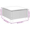 vidaXL 7-tlg. Garten-Sofagarnitur mit Kissen Schwarz Poly Rattan