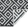 vidaXL Outdoor-Teppich ARAKIL Wei&szlig; und Schwarz 140x200 cm PP