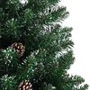 vidaXL Schlanker Weihnachtsbaum mit 300 LEDs mit St&auml;nder Gr&uuml;n 180 cm