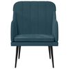 vidaXL Sessel Blau 63x76x80 cm Samt