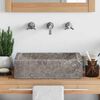 vidaXL Waschbecken 45x30x12 cm Marmor Hochglanz-Grau