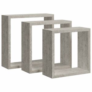 vidaXL W&uuml;rfelregale 3 Stk. Betongrau
