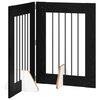 vidaXL Klappbares Hundetor mit St&auml;ndern 2 pcs Schwarze Eiche 120,5 cm