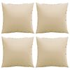 vidaXL Sofakissen 4 Stk. Beige 60x60 cm Stoff