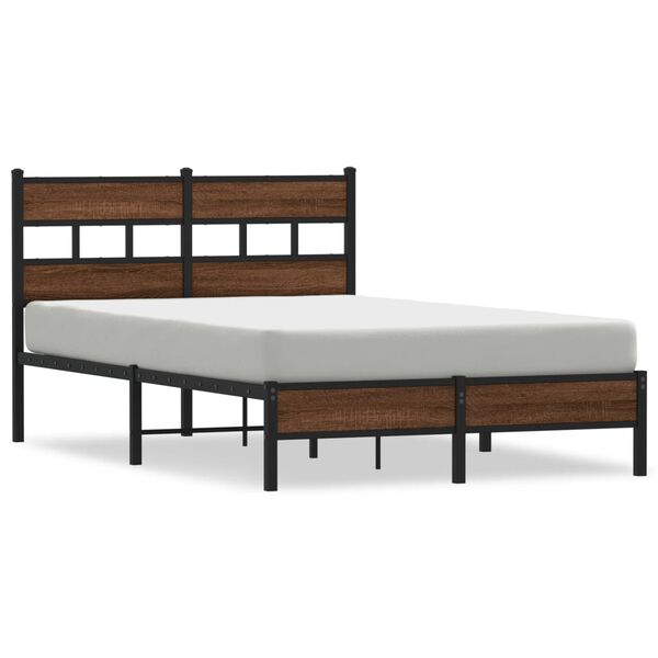 vidaXL Bettgestell ohne Matratze Braun Eiche 120x200 cm Holzwerkstoff