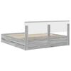vidaXL Bettrahmen Graues Sonoma 200 x 200 cm Ingenieurs Holz