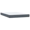 vidaXL Boxspringbett mit Matratze & LED Dunkelgrau 140x210 cm Samt
