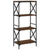 vidaXL B&uuml;cherregal 4 B&ouml;den Braun Eiche 59x35x132 cm Holzwerkstoff