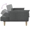 vidaXL Schlafsofa 2-Sitzer mit 2 Kissen Hellgrau Stoff