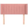 vidaXL Kopfteil mit Ohren Rosa 93x16x78/88 cm Samt