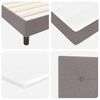 vidaXL Boxspringbett mit Matratze Taupe 140 x 200 cm Stoff