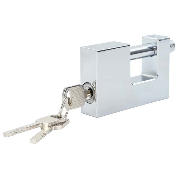 vidaXL Vorh&auml;ngeschloss 12 pcs Silber 8,7 x 1,9 x 5,5 cm Eisen