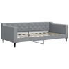 vidaXL Tagesbett Ausziehbar Hellgrau 90x190 cm Stoff