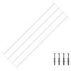 vidaXL Sicherheitsgitter f&uuml;r Fenster mit 4 Querstangen 3 pcs 93-174 cm