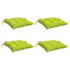 vidaXL Stuhlkissen 4 Stk. Knallgr&uuml;n 40x40x7 cm Oxford-Gewebe