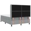 vidaXL LED Boxspringbett mit Matratze Hellgrau 160 x 200 cm Stoff