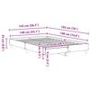vidaXL Bettgestell ohne Matratze Artisan-Eiche 140x190cm Holzwerkstoff