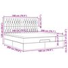 vidaXL Ottoman-Bett mit Matratze & LEDs Dunkelgrau 180x200 cm Stoff