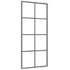 vidaXL Schiebet&uuml;r Aluminium und ESG Glas 90x205 cm Schwarz