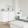 vidaXL Stauraumschränke 2 pcs Weiß 60 x 48 x 105 cm Holzwerkstoff