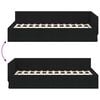 vidaXL Eckbettgestell mit Kopfteil Schwarz 100 cm x 200 cm Samt